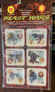VINTAGE TRANSFORMERS BEAST WARS G1 B1 AUSTRALIA ONLY 3D CHANGING STICKERS MIP!!! - Foto 1 di 11
