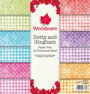 Woodware Paper Pad 8in x 8in - Dotty And Gingham (by Francoise Read) - Bild 1 von 5