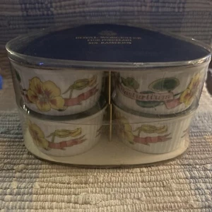 1978 Royal Worcester Country Kitchen 6 Ramekins Never Used - Picture 1 of 4