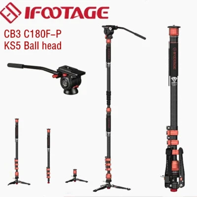IFOOTAGE CB3 C180F-P K5S Carbon Fiber Monopod Pedal-Release Camera Tripod Base  - Image 1 of 4