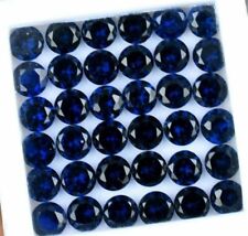 CERTIFIED Blue Sapphire 16 Pcs Natural Ceylon Round Cut Loose Gemstone Lot 5 mm