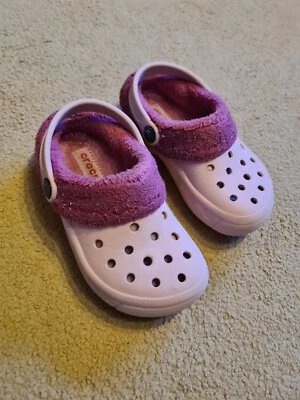 Kinder Hausschuhe,  Crocs, Clogs, gefüttert, Mädchen, C 10-11 = Größe 28 - Bild 1 von 4