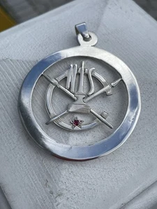Rare National Cartoonists Society 925 Sterling Silver Disc Pendant ~ Handmade - Picture 1 of 11