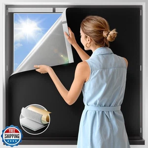 NIGHTON 100 % Verdunkelungsvorhänge für Schlafzimmer, ohne Bohren Verdunkelungsrollos mit bis - Bild 1 von 5