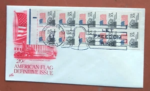 FLAG OVER SUPREME COURT BUILDING 1982 BOOKLET PANE 10 STAMPARTCRAFT PLATE#1 FDC - Picture 1 of 1
