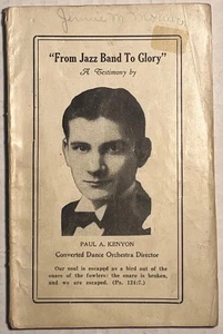 From Jazz Band to Glory 1932 Paul A. Kenyon Converted Jazz Musician Indiana - Imagen 1 de 6