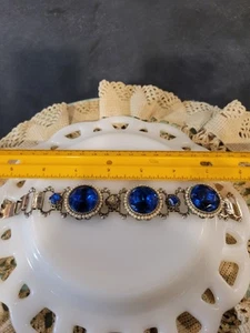 Vintage Bracelet Blue Sapphire - Picture 1 of 6