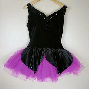 Disfraz de Baile Curtain Call Para Mujer Talla ALA Negro Terciopelo Fucsia Tul Falda - Imagen 1 de 15