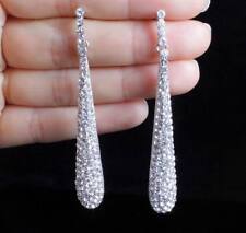 Clear Austrian Crystal Rhinestone Drop Chandelier Dangle Earrings Studs E2094S