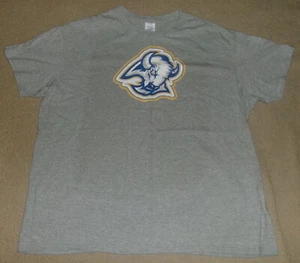 RARE Authentic BUFFALO SABRES Reverse Retro BLUE/Gold GOAT HEAD SHIRT 2XL - Picture 1 of 2