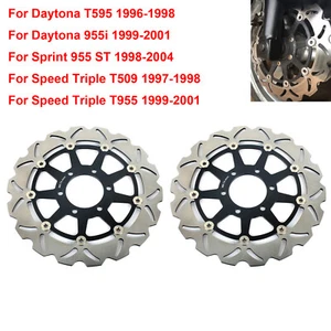 Für Daytona T595 955i Sprint 955 ST RS Speed Triple T509 Paar Bremsscheiben vorne - Bild 1 von 10