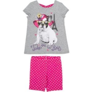Conjunto Top y Corto para Niñas Faded Glory Bulldog Take Me To Paris Talla 6, 7 - Imagen 1 de 1