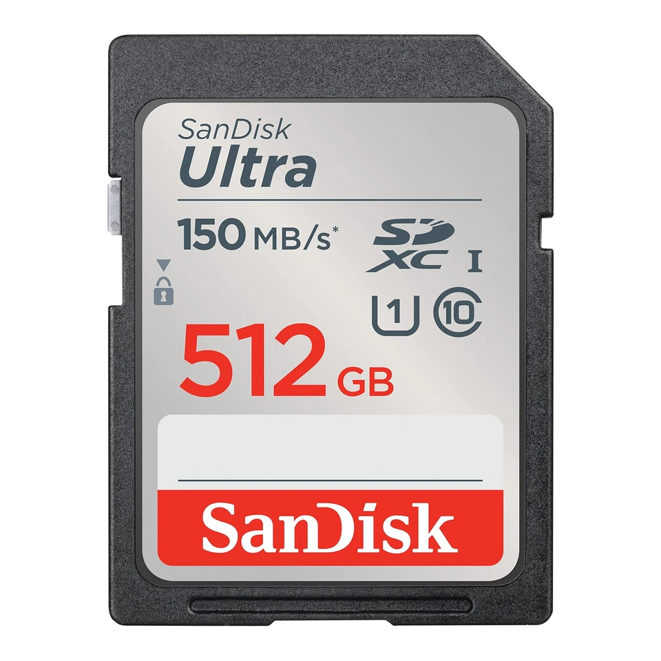 SanDisk Ultra 512GB SD Card 150MBs Full HD Video UHS Speed Class 1 - Image 1 of 4