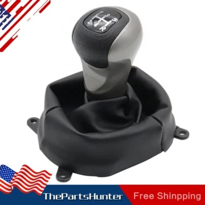 Fit Honda Civic 2006 2007 2008 2009 2010 2011 5 Speed Gear Shift Knob With Boot - Image 1 of 4
