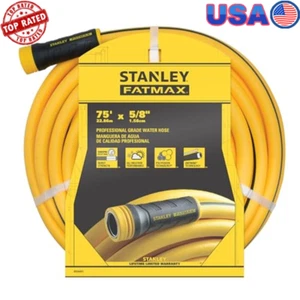 Professional Grade Water Hose 75ft Yellow 500 PSI AntiKink Easy Twist Collar New - Picture 1 of 8