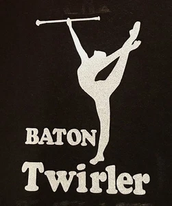 BATON TWIRLING CELL PHONE VINYL STICKERS I HEART TWIRLING TWIRLER GREAT GIFT  - Picture 1 of 12