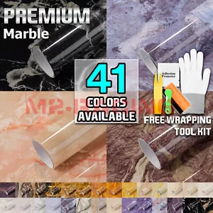 Gloss / Matte Marble Granite Style Vinyl Wrap Self Adhesive Counter Top Home - Picture 1 of 186