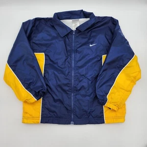 Nike Kids Boys Size 7 Navy Yellow Windbreaker Jacket - Picture 1 of 10