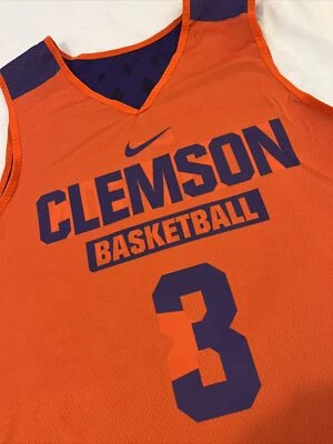 Authentic Clemson Basketball Practice Jersey Reversible Orange Purple Nike M 3 - Image 1 of 4
