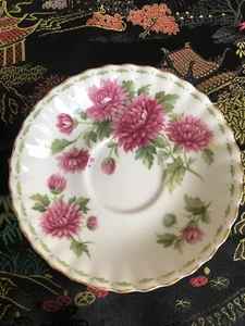 VTG ENGLAND Royal Albert bone china saucer only Chrisentimum Flower Of The Month - Picture 1 of 2