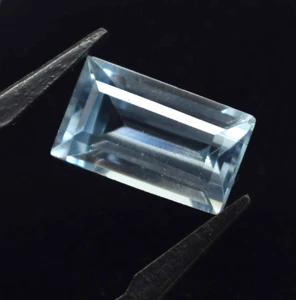 Ring Smaragdschliff Größe 9,20 kt Aquamarin natürlicher Aquamarin loser Edelstein - Bild 1 von 9