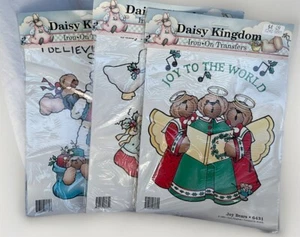 1989-3 Daisy Kingdom Christmas No-Sew Applique Retire Bear Angel Choir Bunny Toy - Picture 1 of 9
