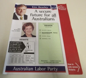 2001 Federal Election - How to Vote - Australian Labor Party - Helen Buckingham - Afbeelding 1 van 9