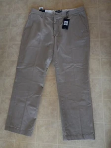 Chaps Pants Men's 36x30 True American Khaki Classic Straight Flat Front NEW - Picture 1 of 3
