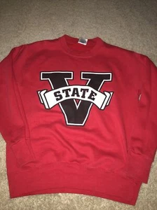 Valdosta State Blazers Vintage COTTON EXCHANGE PULLOVER Red Sweatshirt SMALL V - Picture 1 of 4