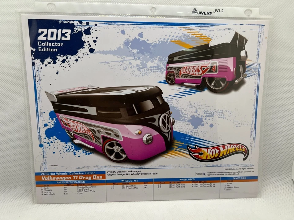 风火轮大众 T1 拖车巴士 - 2013 年电子表格收藏版  — 第 1/2 张图片