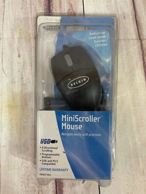 2003 Belkin MiniScroller Computer Mouse USB Type New - Image 1 of 2