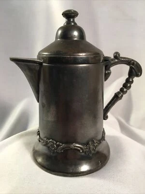 Antique Toronto SP Co Hinged Lid Cream Pitcher Swag Design Ornate Handle - Image 1 of 4