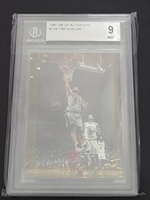 1997-98 SP Authentic TIM DUNCAN #128 Rookie BGS 9 (9.5,9.5,9, 8.5) RC !