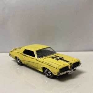 CUSTOM Greenlight 1/64 Weathered Barn Find Yellow 1970 Mercury Cougar 428 CJ - Picture 1 of 6