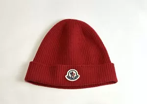 Moncler Beanie Hat men Red SZ SMALL wool Authentic luxury - Picture 1 of 7