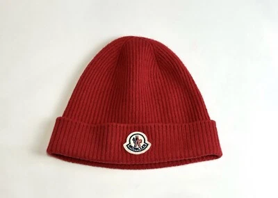 Moncler Beanie Hat men Red SZ SMALL wool Authentic luxury - Image 1 of 4