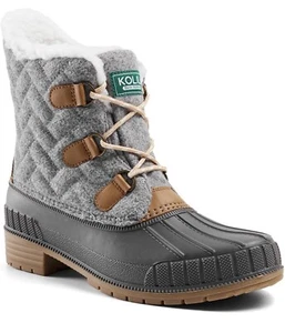 KOLILI Women's Duck Boots Waterproof, Cold Weather Winter Snow Boots, 8. - Picture 1 of 6
