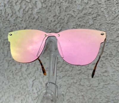 Gafas de sol Ray-Ban RB3576N Blaze Clubmaster marco dorado lente espejo rosa 47 mm Foto 1 de 4
