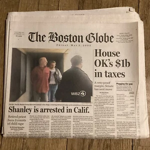 May 3, 2002 Boston Globe Newspaper Retired Priest Paul Shanley Arrested In Cali. - Picture 1 of 5