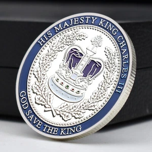 Silbermünze Krönung König Karls III Großbritannien Seine Majestät Gedenkmedaille - Bild 1 von 12