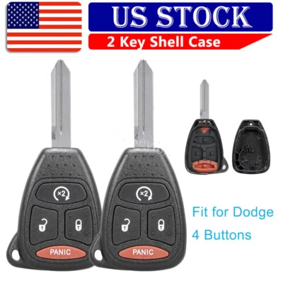 2 Fob Key Shell Case for 2007 2008 2009 2010 2011 2012 2013 - 2018 Jeep Compass - Image 1 of 4