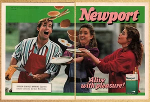Newport Alive Pleasure Pancake Eggs - Poster 2 pagine stampa vintage Ephemera 1992 - Foto 1 di 5