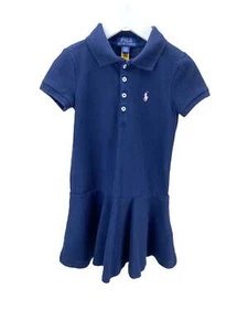 Polo Ralph Lauren Mädchen Piqué Polokleid Navy Größe 4 - Bild 1 von 5