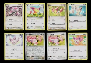 Skitty Pokemon Card Collection Set of 8 English Cards Reverse Holo Cute - Picture 1 of 1