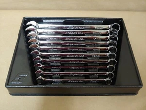 SNAP ON 10 pc 12-Point Metric Flank Drive Combination Wrench Set - PAKLD099 - Picture 1 of 1