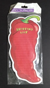 Hot Red Pepper Magnetic Shopping List 60 Sheets Martin Designs Notepad 10" NEW - Picture 1 of 2