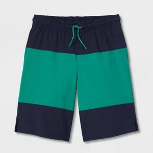 Boys' Hybrid Shorts - All in Motion - green/blue - sz XS (4/5) - new - Picture 1 of 5