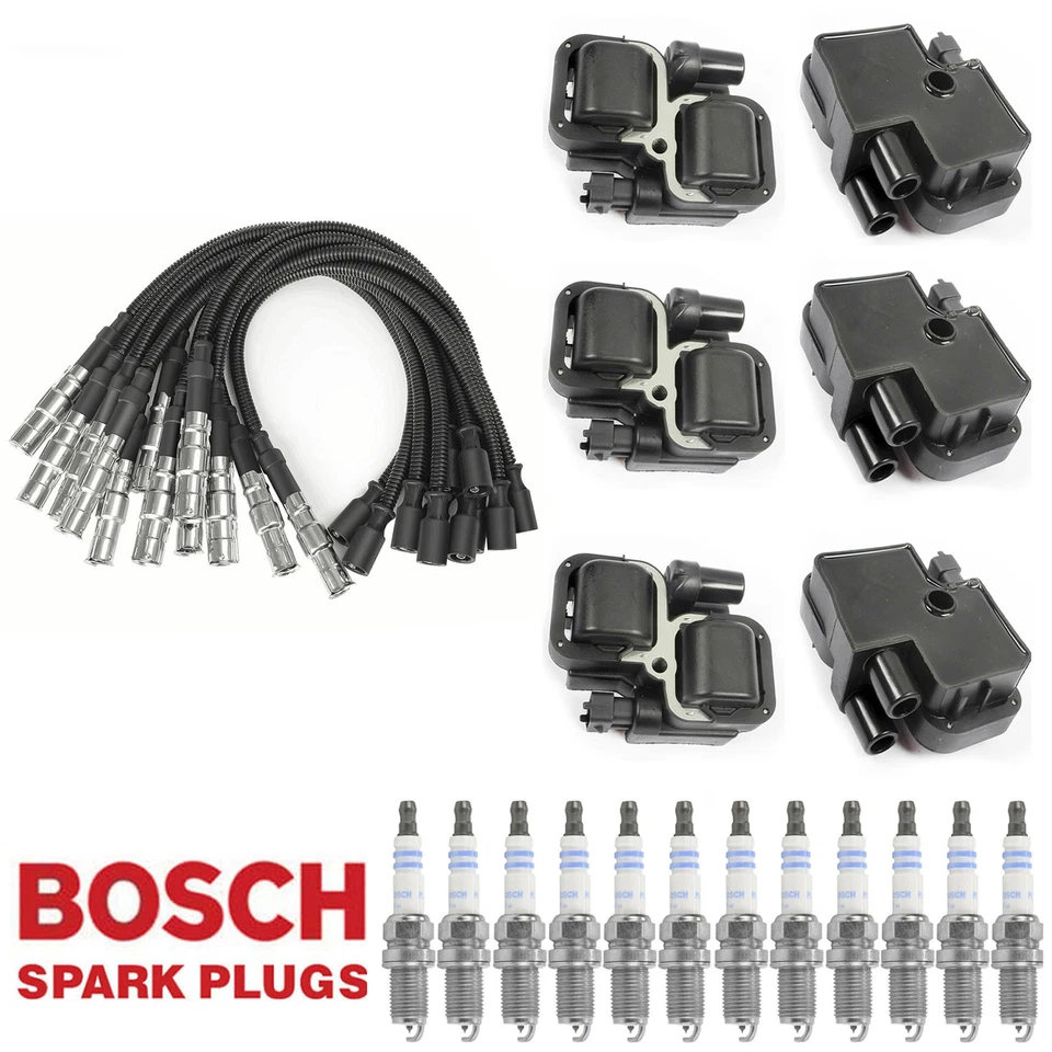 Bujía de platino Bosch MB CLK ML para MB, bobina de encendido MotorKing, juego de cables de enchufe Foto 1 de 4