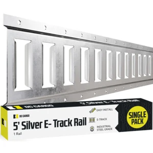 DC Cargo E Track Tie Down Rails 5 ft Zinc-Coated Galvanized Steel E-Track 1-pack - Picture 1 of 8