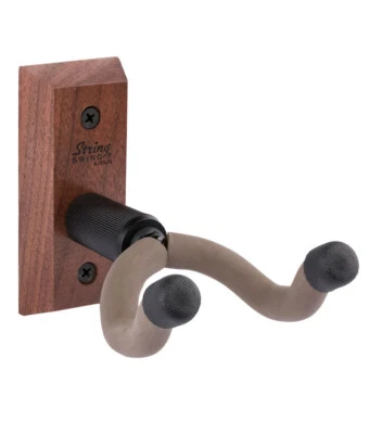 Soporte de montaje en pared para guitarra oscilante de cuerda - nogal negro Foto 1 de 2